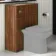 Sicily Fluted Black Walnut 600 Toilet Unit