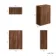 Sicily Fluted Black Walnut 600 Toilet Unit