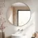 Essence Brushed Silver Round Bathroom Mirror 800mm