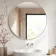 Essence Brushed Silver Round Bathroom Mirror 1000mm