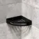 Ivy Matt Black Corner Soap Basket