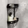 Ivy Matt Black Double Corner Shower Basket