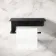 Remi Easy Fix Matt Black Toilet Roll Holder with Shelf
