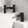 Soar Matt Black Basin & Bath Mixer Tap Set