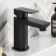 Soar Matt Black Basin & Bath Mixer Tap Set