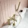 Trent Brushed Brass Basin & Shower Bath Mixer Tap Set