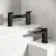 Aire Matt Black Basin & Bath Mixer Tap Set