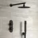 Ballina Premium Matt Black Round Thermostatic Shower Set - 200mm Head & Hand Shower