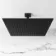 Galway Premium Ceiling Matt Black Square Thermostatic Set - 400mm Head, Hand Shower & Jets
