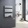Santorini Electric Chrome Flat Panel Heated Towel Rail 800x600mm