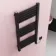 Valetta Electric Matt Black Square Heated Towel Rail 1000x450mm