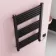 Valetta Electric Matt Black Square Heated Towel Rail 1000x600mm