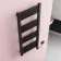 Valetta Electric Matt Black Square Heated Towel Rail 1200x450mm