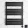 Santorini Electric Matt Black Flat Panel Heated Towel Rail 800x600mm
