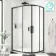 Hamburg Matt Black Easy Clean 8mm Offset Quadrant Shower Enclosure 1200x800mm - Easy Fix
