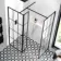 Munich Matt Black Grid 8mm Walk In Shower Enclosure 700mm & 700mm Glass with Pivotal Return Panel