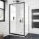 London Matt Black 6mm Pivot Shower Enclosure 1000x760mm