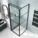 Toulon Matt Black Grid Easy Clean 6mm Pivot Shower Enclosure 800x800mm