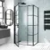 Toulon Matt Black Grid Easy Clean 6mm Pivot Shower Enclosure 1100x800mm