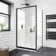 London Matt Black 6mm Pivot Shower Enclosure 1000x700mm