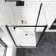 London Matt Black 6mm Pivot Shower Enclosure 1000x700mm