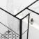 Munich Matt Black Grid 8mm Walk In Shower Enclosure 1100mm & 800mm Glass with Pivotal Return Panel