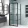 London Matt Black Grid 6mm Bifold Shower Enclosure 700x700mm