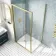 London Brushed Brass 6mm Bifold Shower Enclosure 900x760mm
