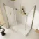 Prague Brushed Brass 8mm Sliding Shower Enclosure 1400x800mm