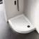 London Offset Quadrant Stone Shower Tray 1000x800mm - Right Handed & Riser Kit
