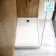 Doha Rectangular Gloss White Anti-Slip Stone Shower Tray 1400x800mm & Riser Kit