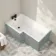 Brixton L Shaped 1500 Shower Bath - Left Handed