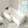 Brixton L Shaped 1600 Shower Bath - Left Handed