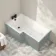 Brixton L Shaped 1600 Shower Bath - Left Handed