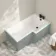 Brixton L Shaped 1600 Shower Bath - Right Handed