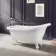 Highbury 1550mm Roll Top Slipper Bath - White Ball Feet