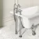 Abingdon 1700mm Single Ended Roll Top Bath - Chrome Feet