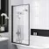 Abingdon 1700 Roll Top Shower Bath - Black Ball Feet & 6mm Easy Clean Matt Black Framed Screen