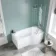 P Shaped 1500 Shower Bath with Front Panel & 4mm Screen - Right Handed