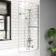 P Shaped 1700 Shower Bath with Front Panel & 6mm Easy Clean Screen with Rail - Right Handed