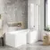 L Shaped 1700 Shower Bath & 4mm Fixed Screen - Right Handed