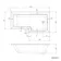 L Shaped 1600 Shower Bath with Front Panel & 6mm Matt Black Easy Clean Screen with Rail - Right