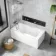 Dover 1500x750 Keyhole Shower Bath & 6mm Easy Clean Screen with Rail