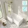 Brixton L Shaped 1500 Shower Bath & 6mm Easy Clean Brushed Brass Folding Bath Screen - Left Handed