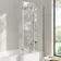 Brixton L Shaped 1500 Shower Bath & 6mm Easy Clean Chrome Folding Bath Screen - Right Handed