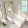 Brixton L Shaped 1700 Shower Bath & 6mm Easy Clean Brushed Copper Folding Bath Screen - Left Handed