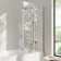 Brixton L Shaped 1700 Shower Bath & 6mm Easy Clean Chrome Folding Bath Screen - Right Handed