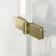 Brixton L Shaped 1700 Shower Bath & 6mm Easy Clean Brushed Brass Folding Bath Screen - Right Handed