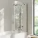 Brixton L Shaped 1700 Shower Bath & 6mm Easy Clean Brushed Gunmetal Folding Bath Screen - Right