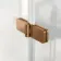 Brixton L Shaped 1700 Shower Bath & 6mm Easy Clean Brushed Copper Folding Bath Screen - Right Handed